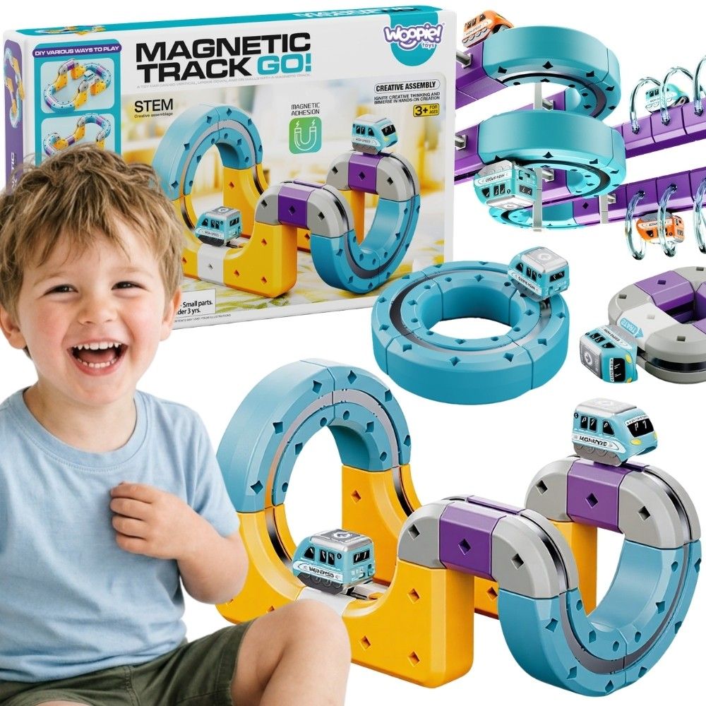 WOOPIE Magnetic Track Construction Set with Attraction Effect 39 pcs. 