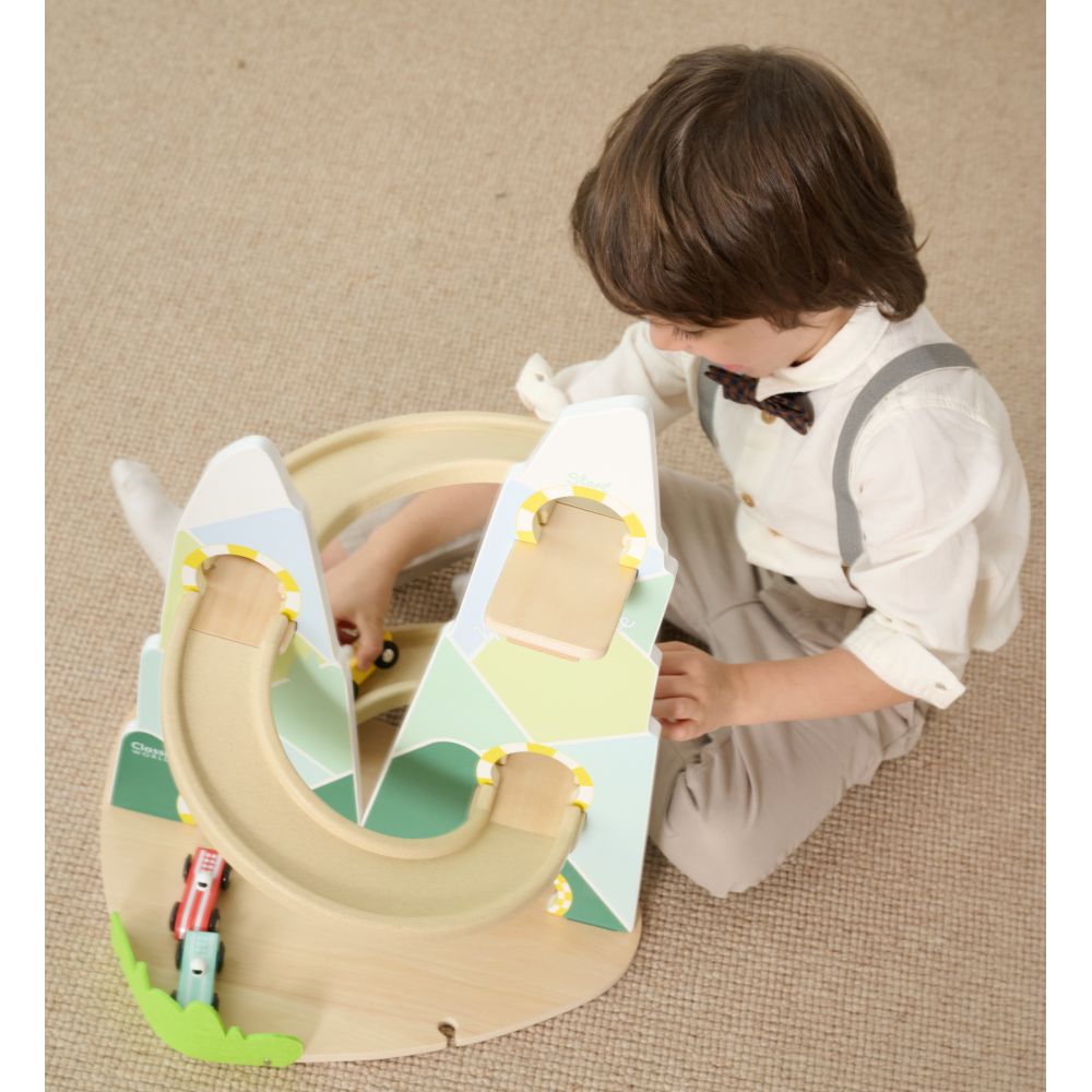 CLASSIC WORLD Wooden Car Track "Mountain Race" 