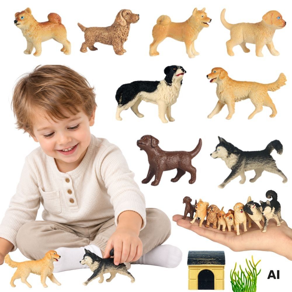 WOOPIE Set of 16 Dog Figures 