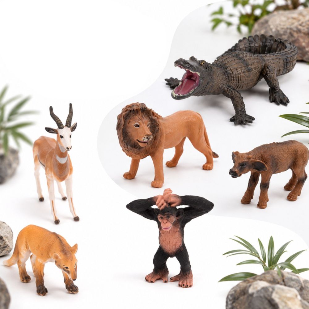 Laukinių gyvūnų figūrėlių rinkinys WOOPIE Safari, 6 vnt