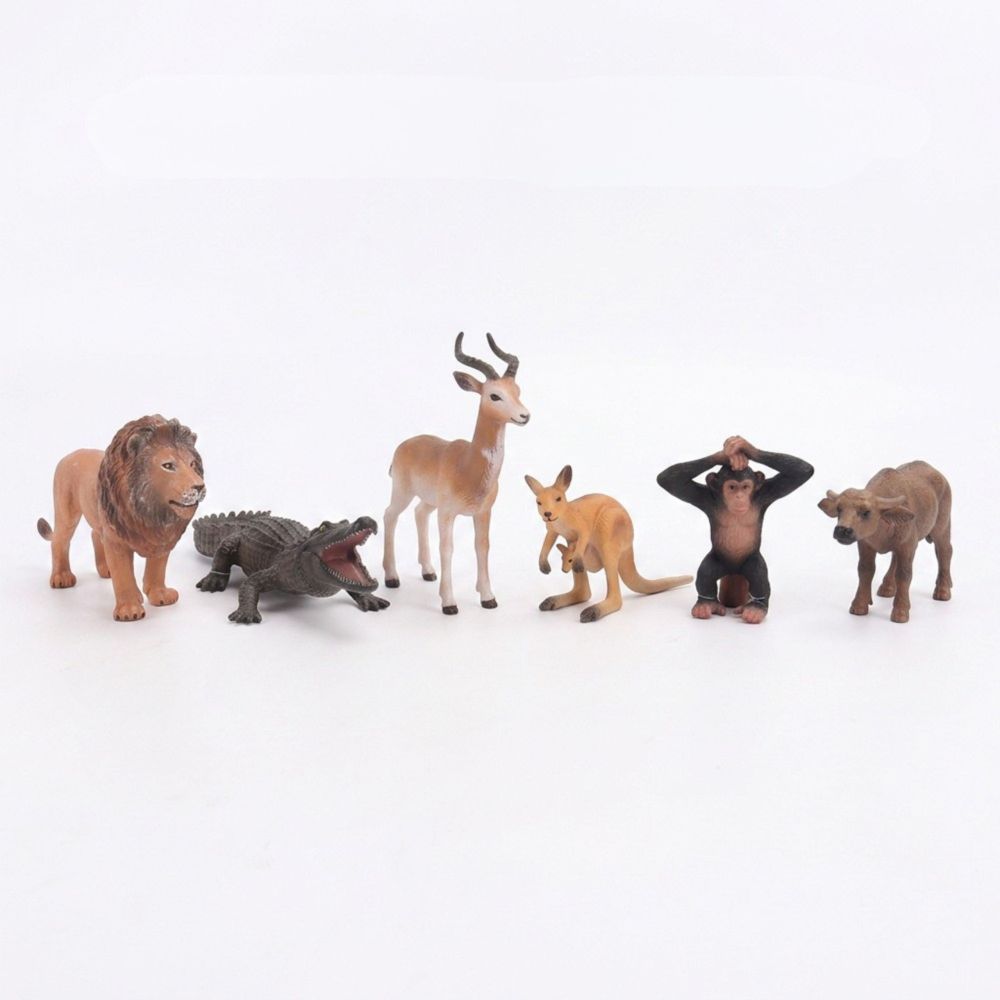 WOOPIE Safari Wild Animal Figures Set 6 pcs. 