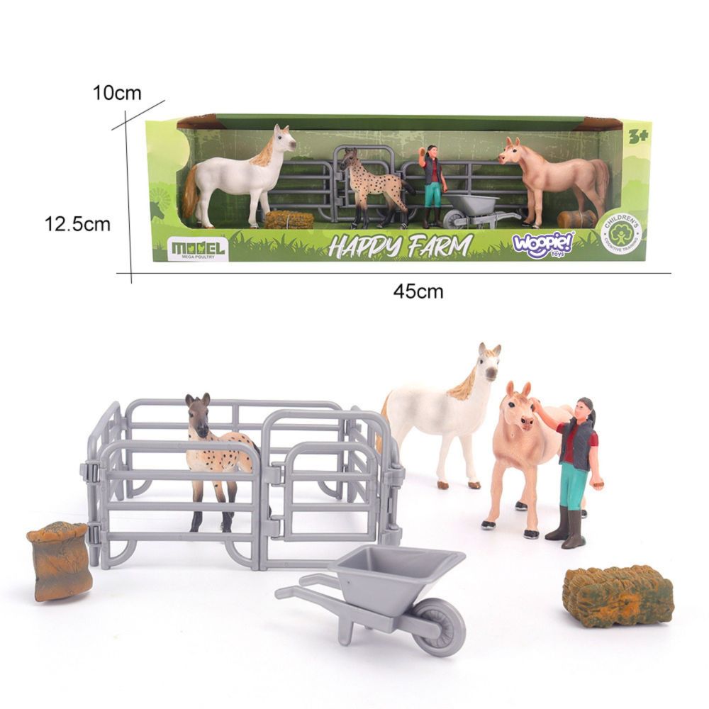 Arklių figūrėlių rinkinys WOOPIE Farm Mažasis ūkininkas 11 vnt