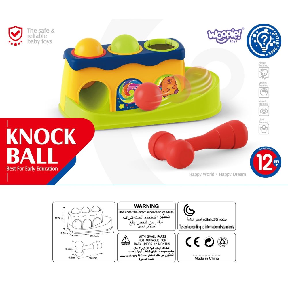 Spalvingas Montessori plaktukas WOOPIE BABY