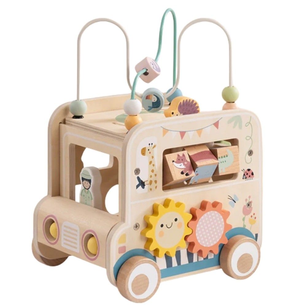 WOOPIE GREEN Wooden Activity Cube Safari Off-Road Vehicle FSC 