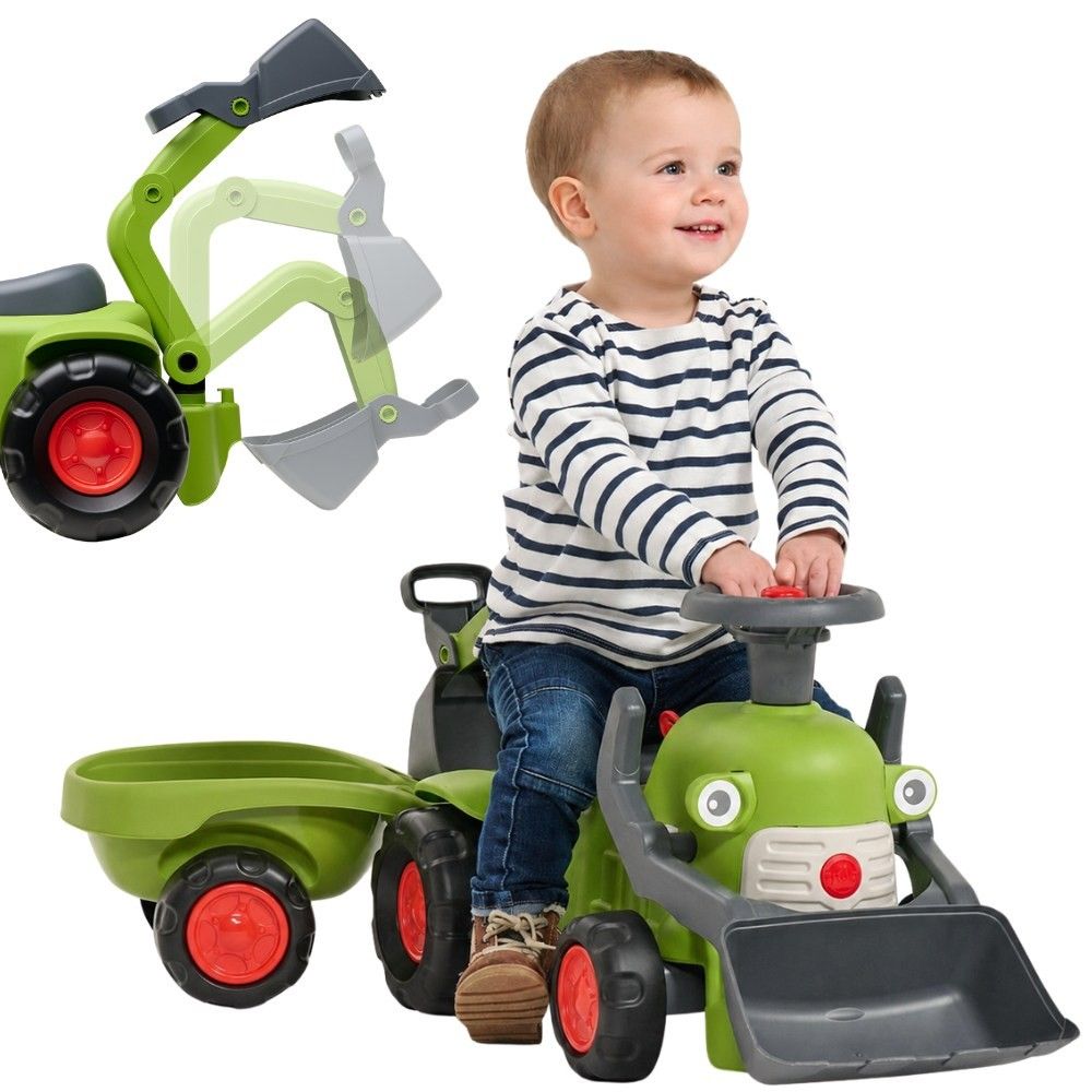 FALK Claas Ride-on Tractor with Trailer, Loader and Bucket 