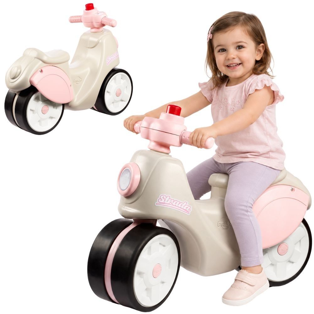 FALK Scooter Strada Retro Ride-on for Girls, Silent Tires from 1 Year 