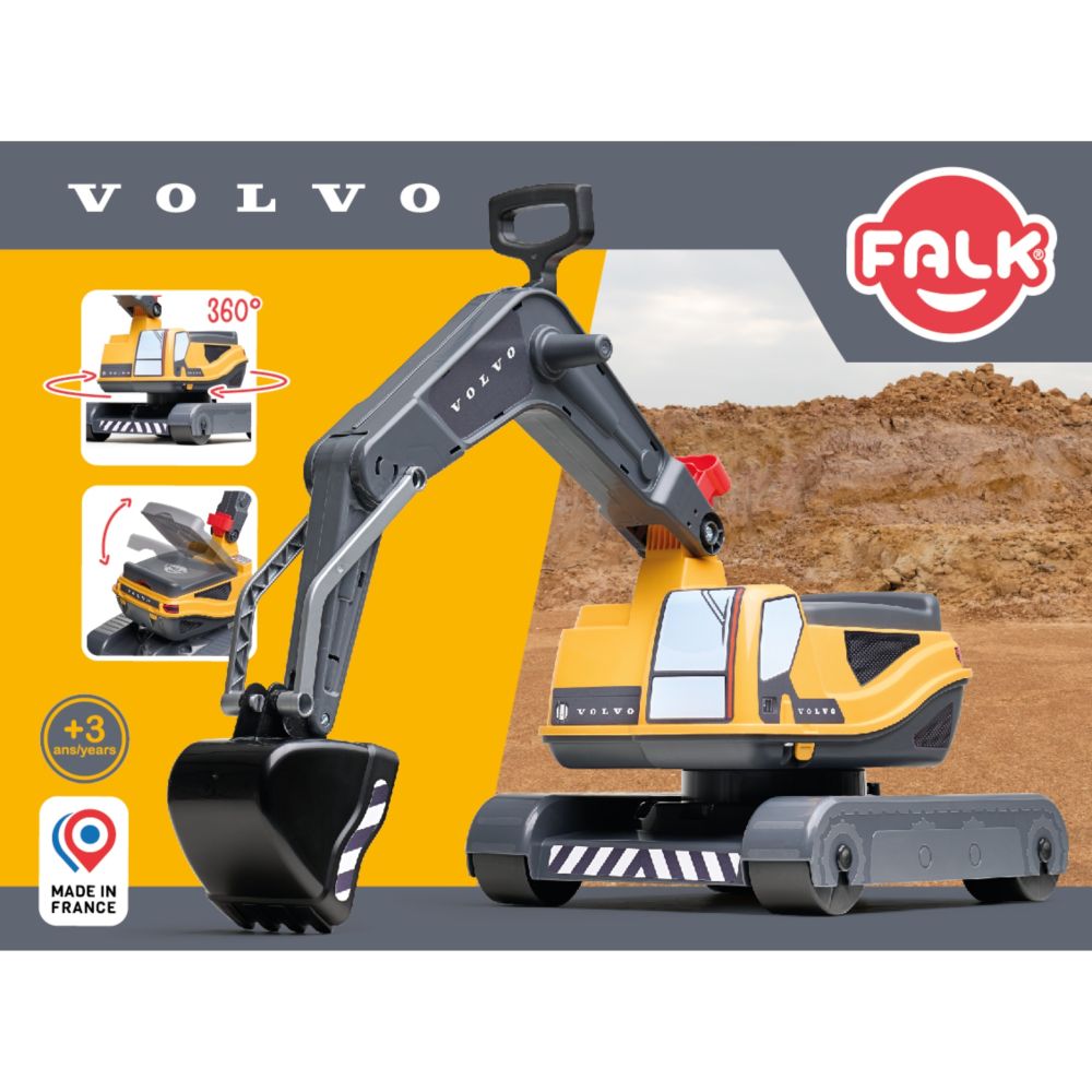 Ekskavatorius su pasukama kabina ir kaušu FALK Volvo