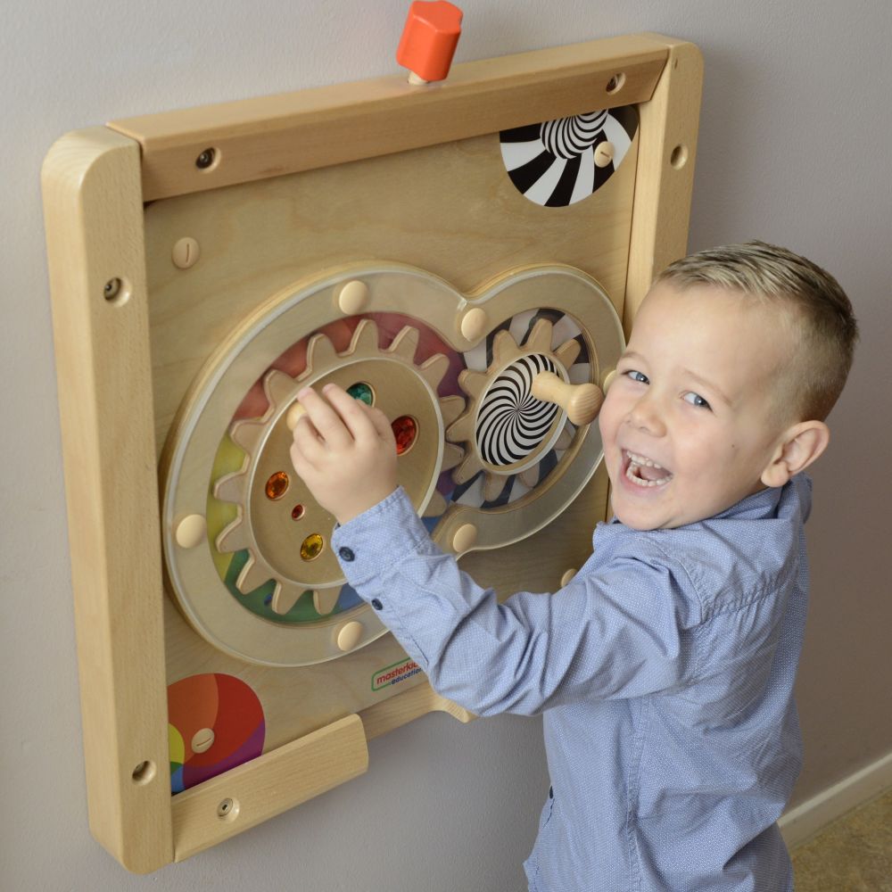 Edukacinė lenta MASTERKIDZ, skirta rankų koordinacijai lavinti pagal Montessori metodiką