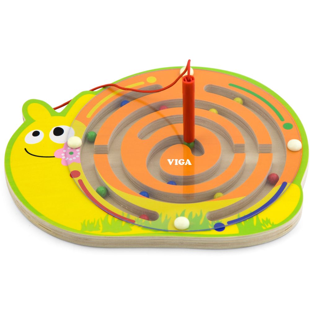 Viga Magnetic Maze Wooden Snail Game 