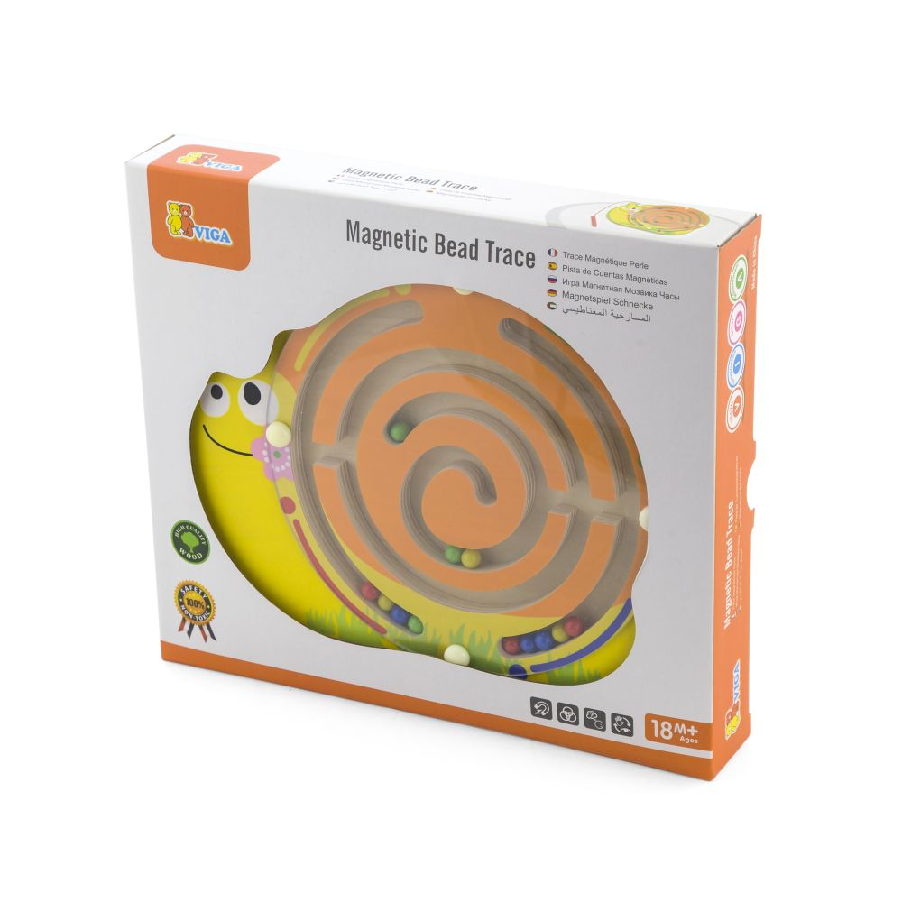 Viga Magnetic Maze Wooden Snail Game 