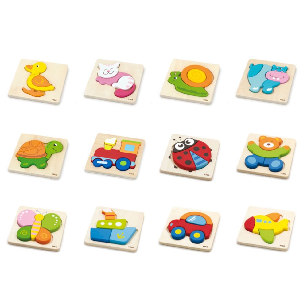 VIGA Wooden Puzzle 12 Boards 