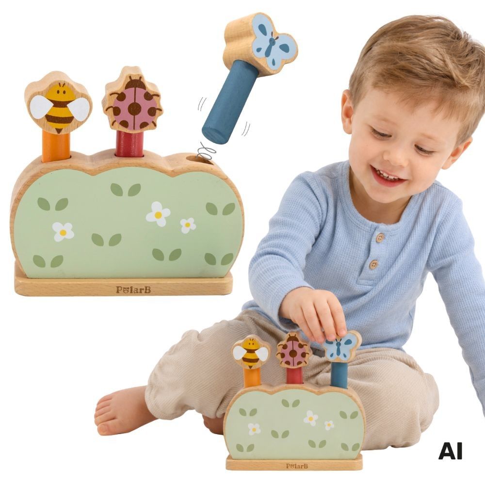 VIGA PolarB Wooden Jumping Animals Jumping Garden 