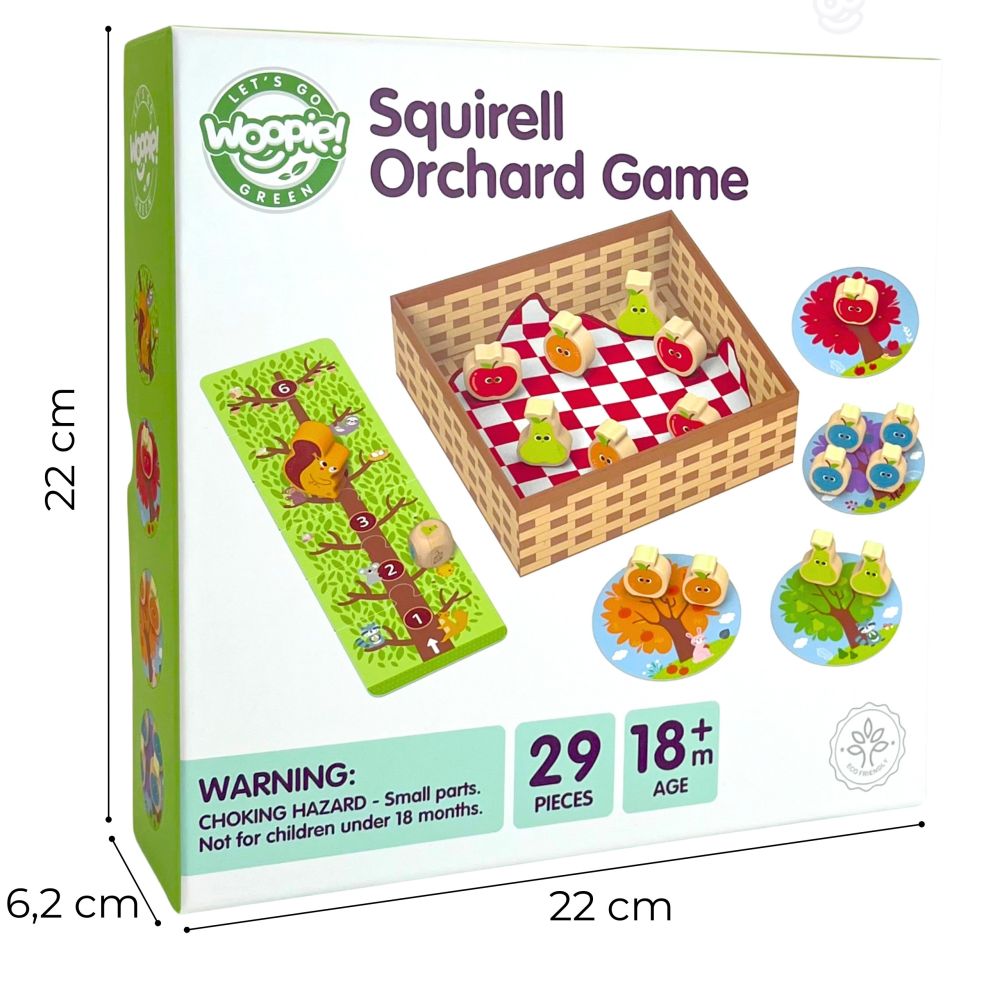 WOOPIE GREEN Squirrel in the Orchard Family Board Game FSC 
