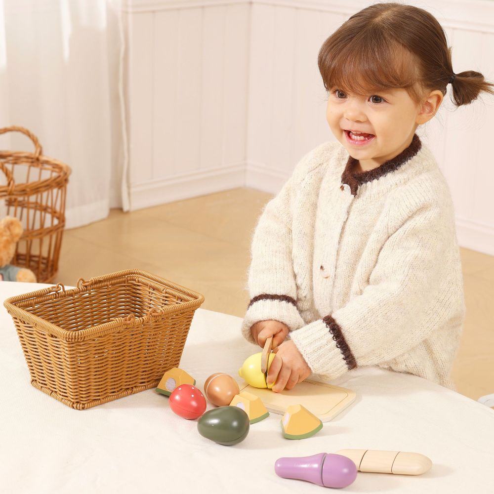 VIGA PolarB Wooden Food Chopping Fruit Vegetable Kitchen Basket 