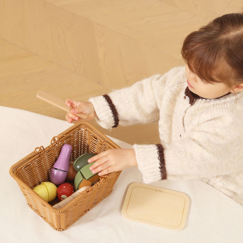 VIGA PolarB Wooden Food Chopping Fruit Vegetable Kitchen Basket 