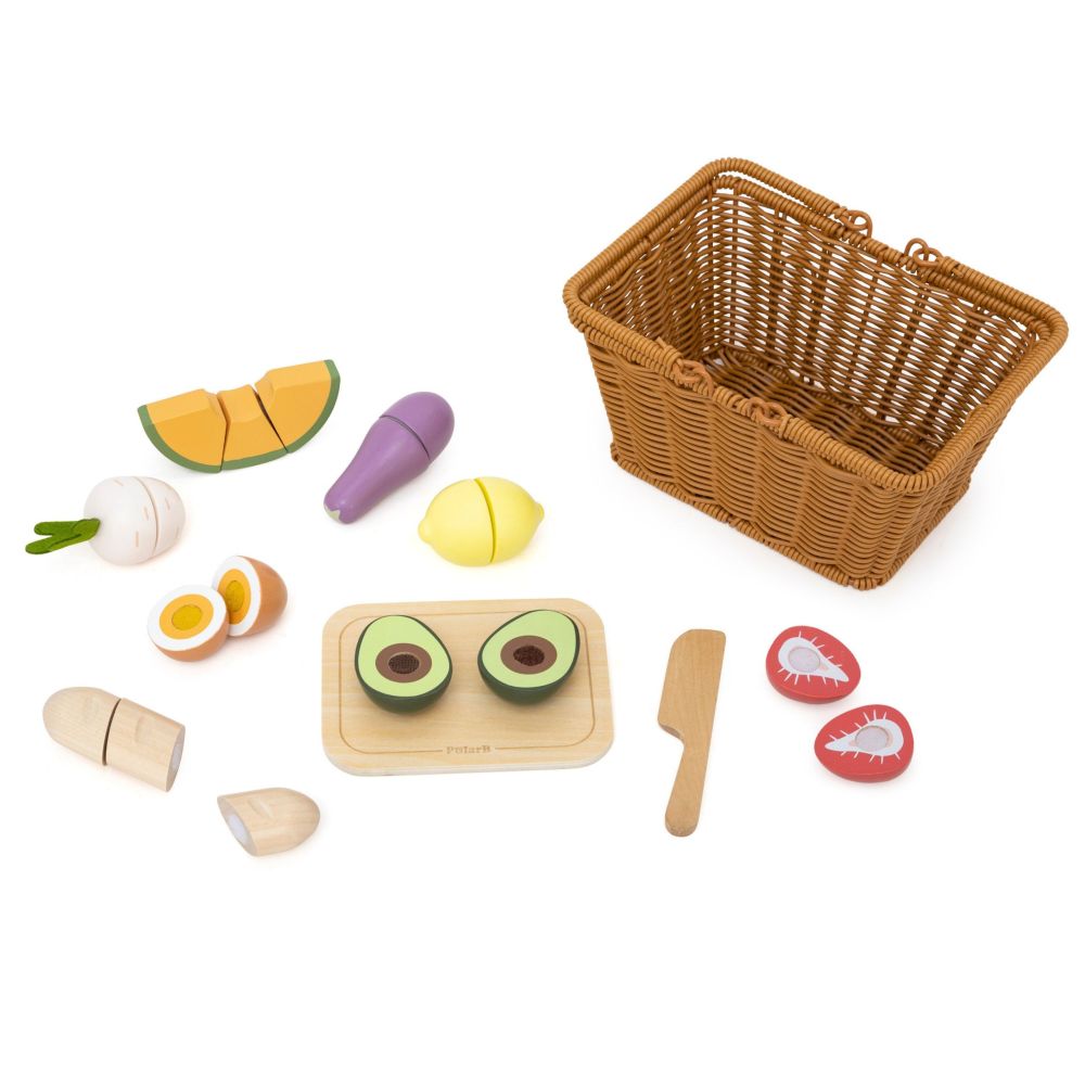 VIGA PolarB Wooden Food Chopping Fruit Vegetable Kitchen Basket 