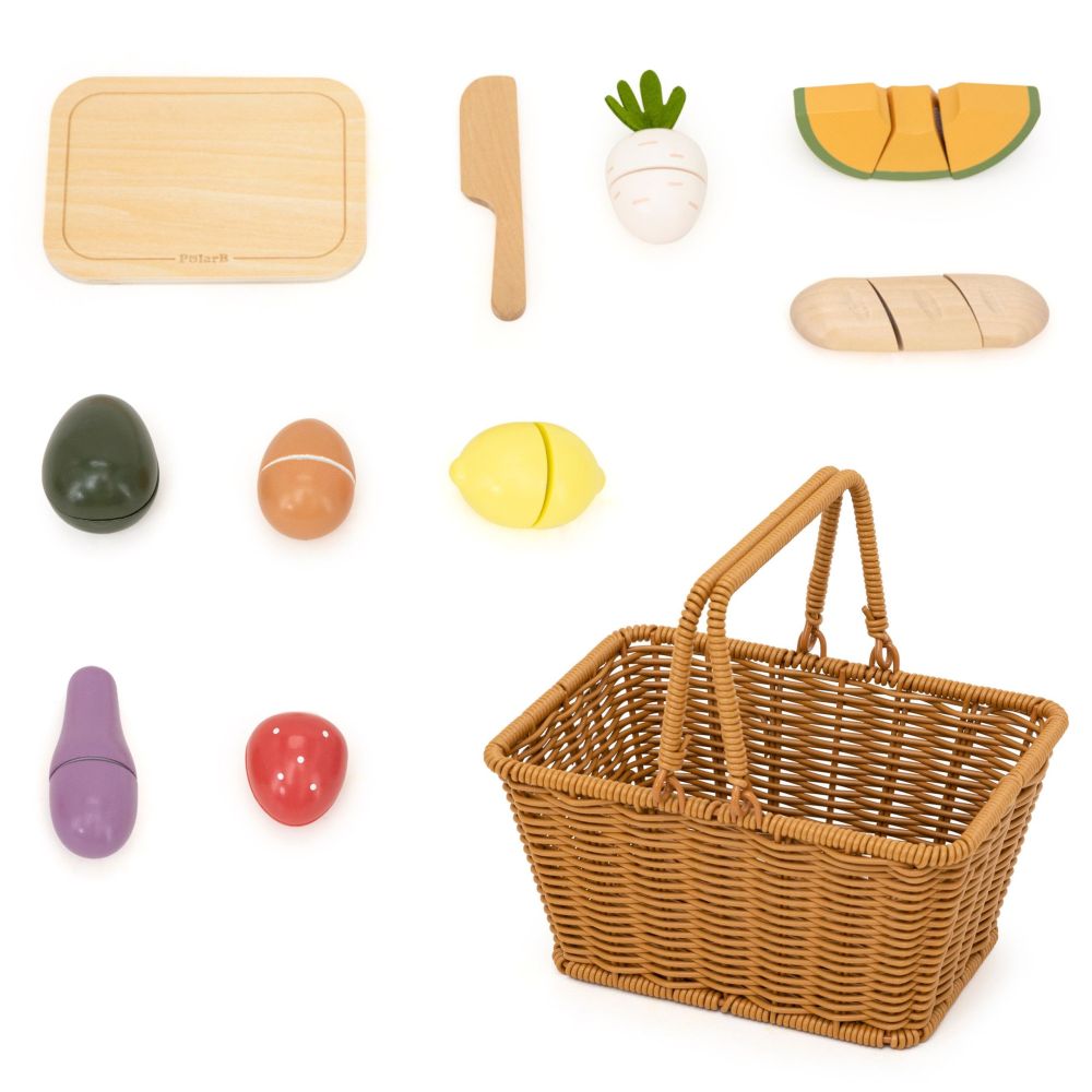 VIGA PolarB Wooden Food Chopping Fruit Vegetable Kitchen Basket 