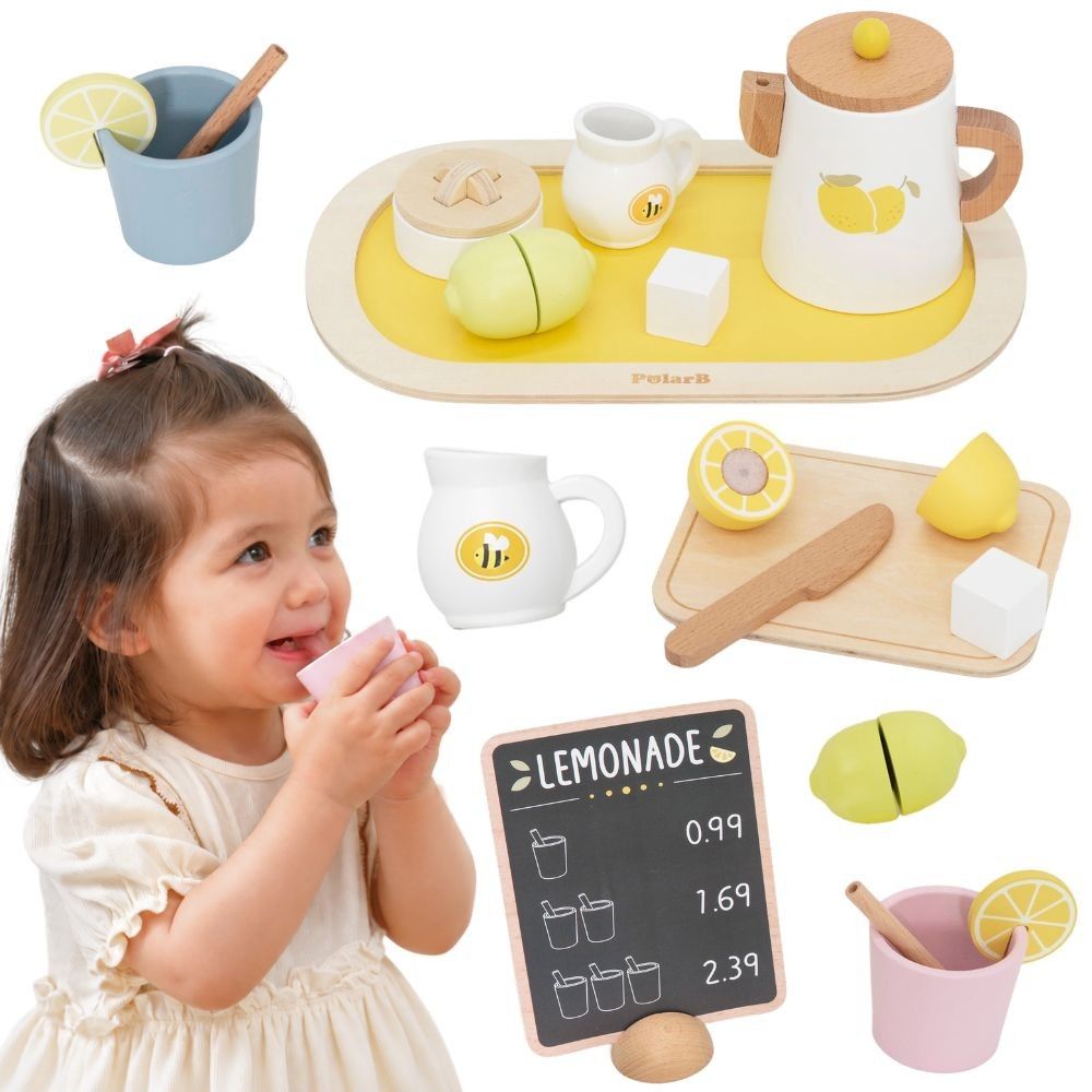 Medinis limonado rinkinys VIGA PolarB: ąsotis, padėklas, puodeliai, citrina, 21 el.