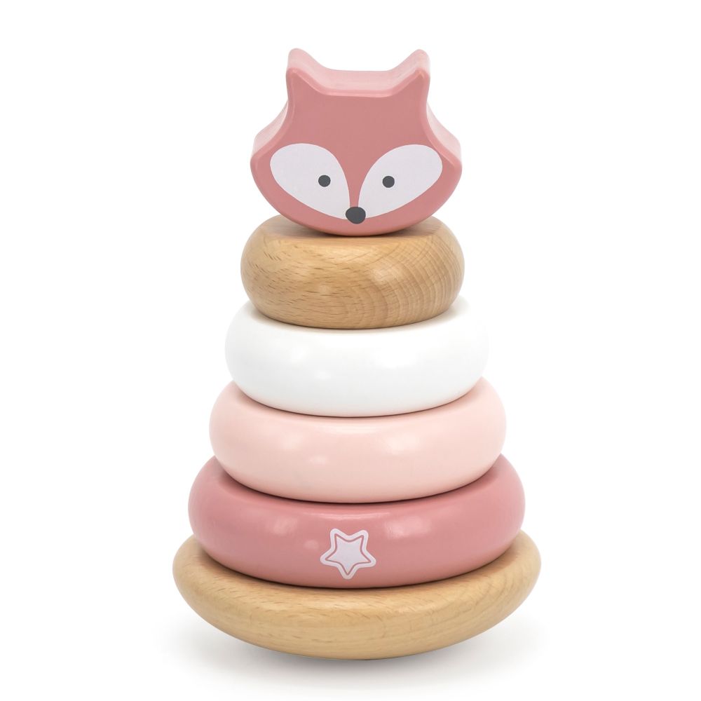 VIGA PolarB Wooden Educational Pyramid - Fox 