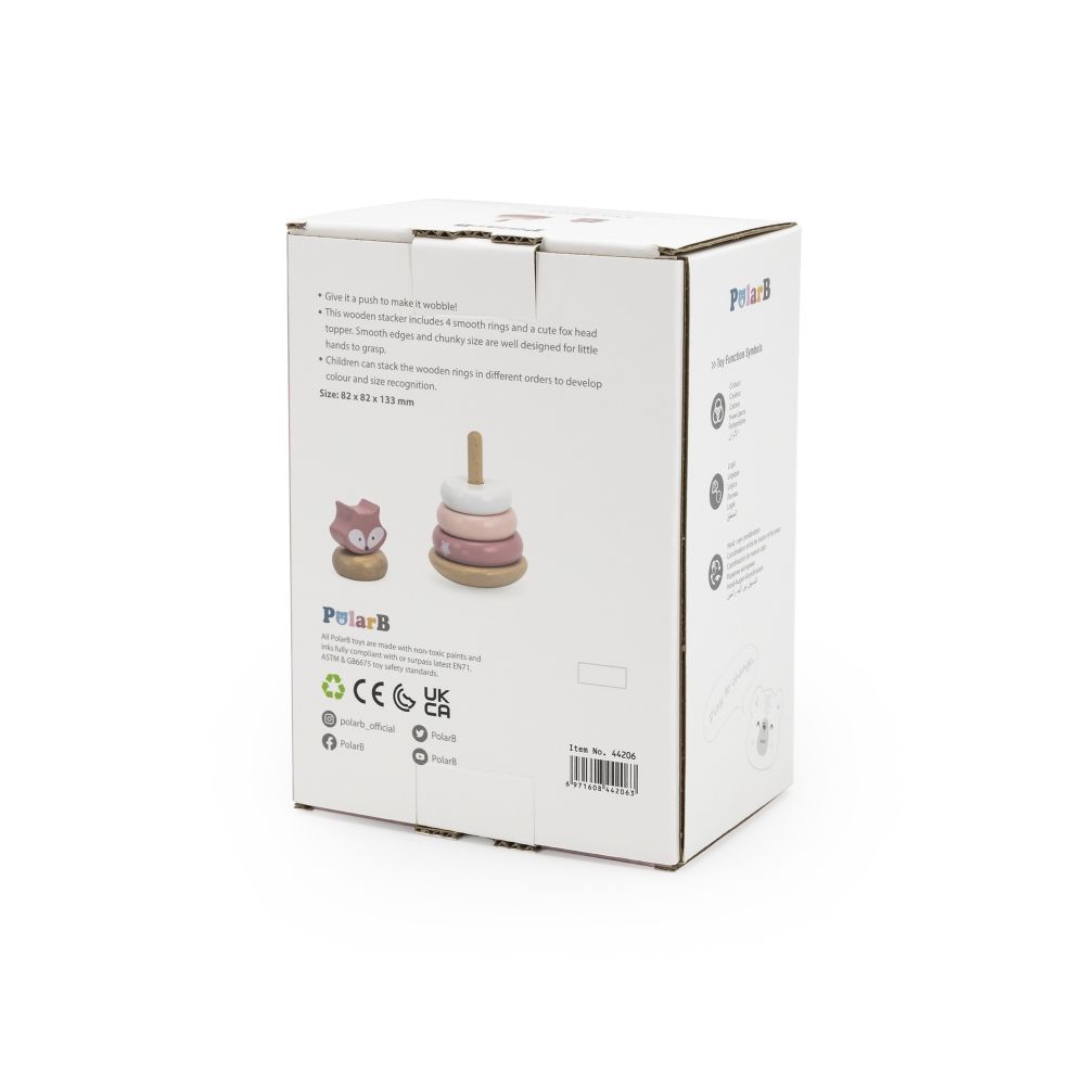 VIGA PolarB Wooden Educational Pyramid - Fox 