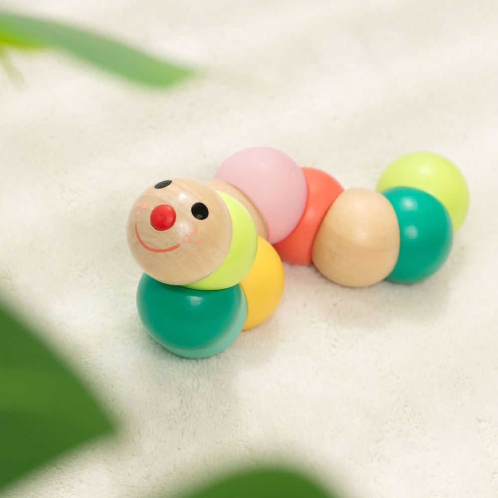 Classic World Wooden Caterpillar Manipulative Sensory Toy 