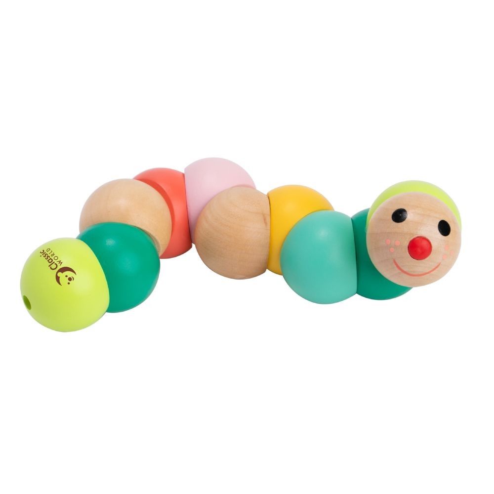 Classic World Wooden Caterpillar Manipulative Sensory Toy 