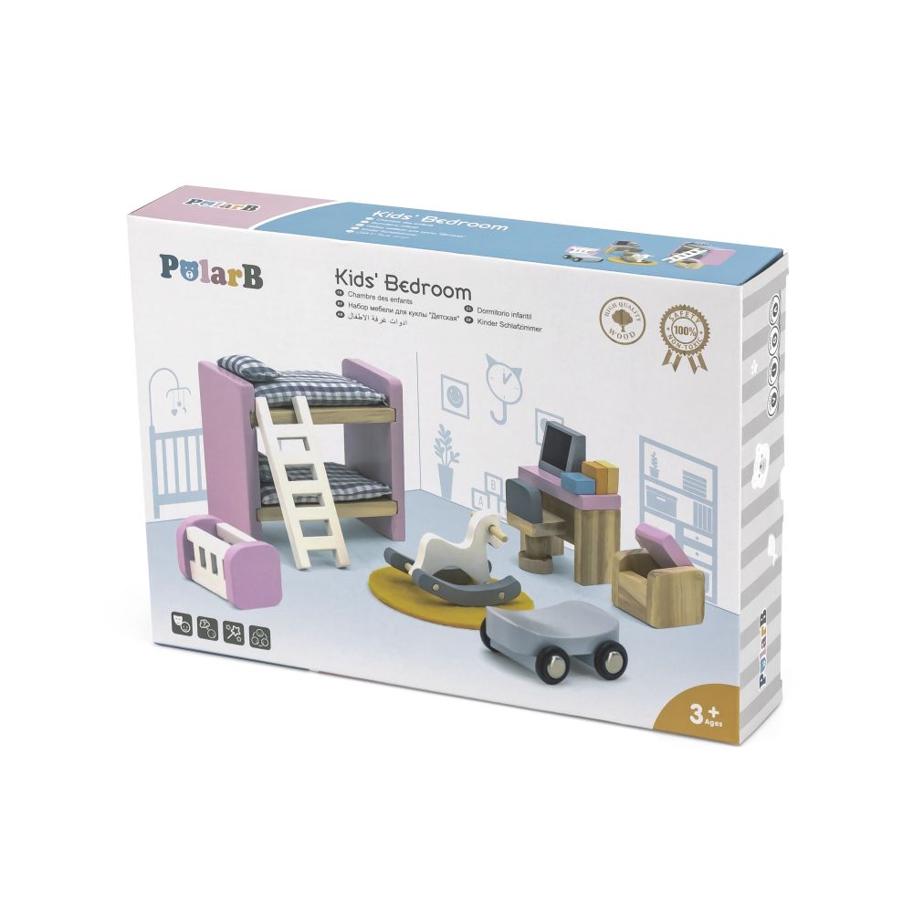 VIGA PolarB Dollhouse Furniture Set for Children's Room 