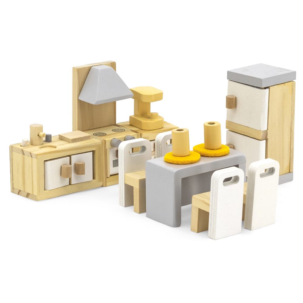 VIGA PolarB Dollhouse Furniture Set Kitchen Dining Room 