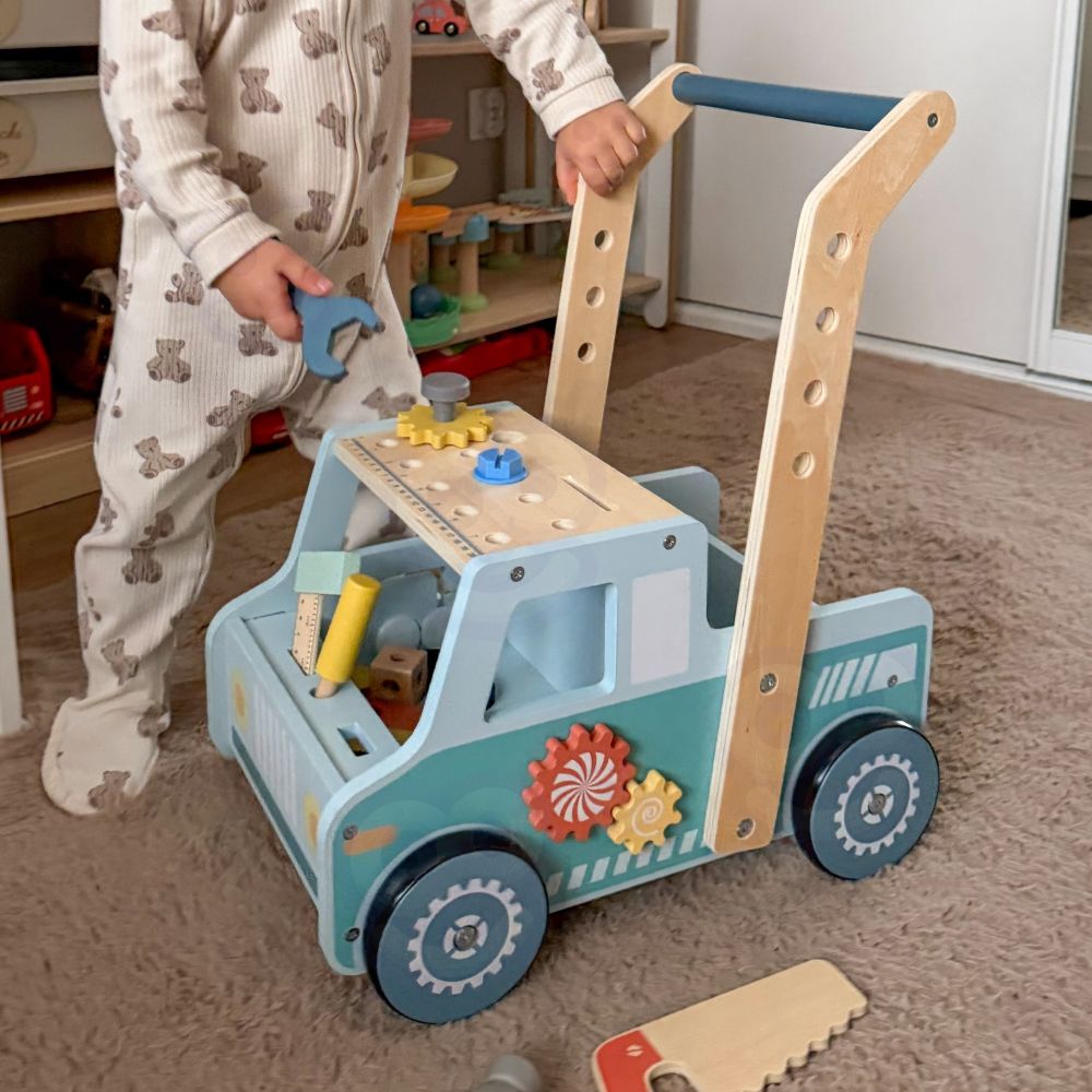 TOOKY TOY Wooden Walker Car Mini STEM Workshop 