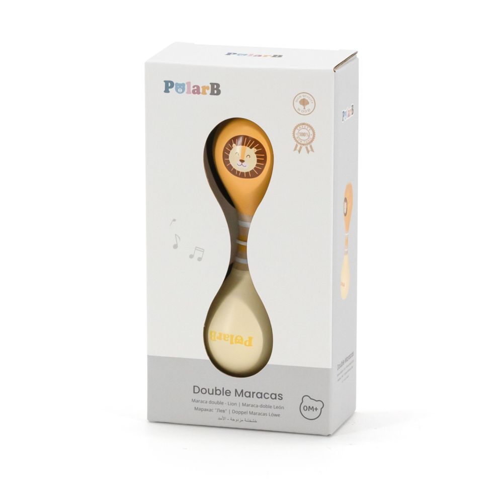 Muzikinis žaislas VIGA Double Maracas Lion PolarB