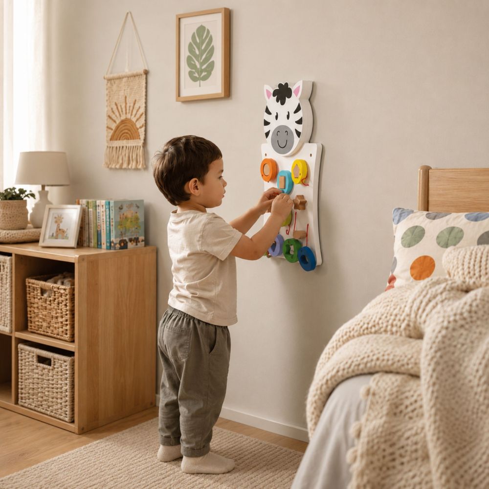 VIGA Wooden Zebra Manipulative Board FSC Montessori Certificate 