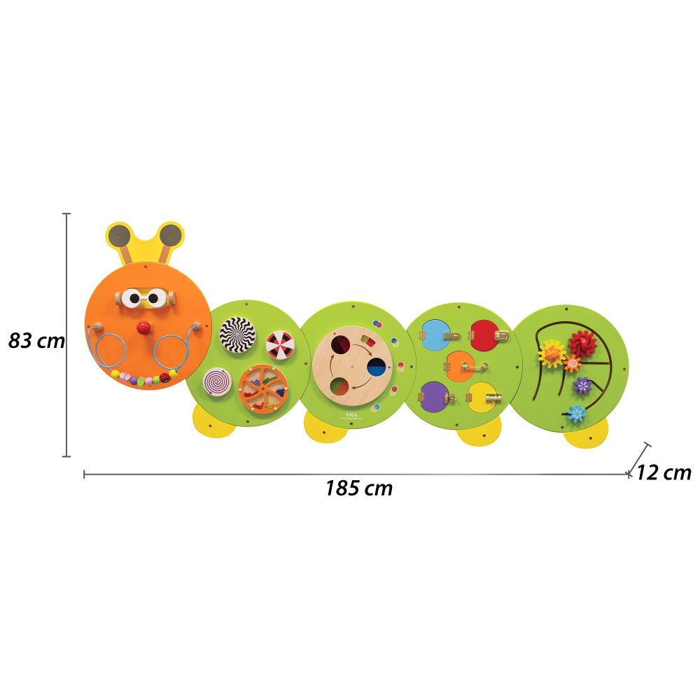 VIGA Wooden Caterpillar Board FSC Montessori Certificate 