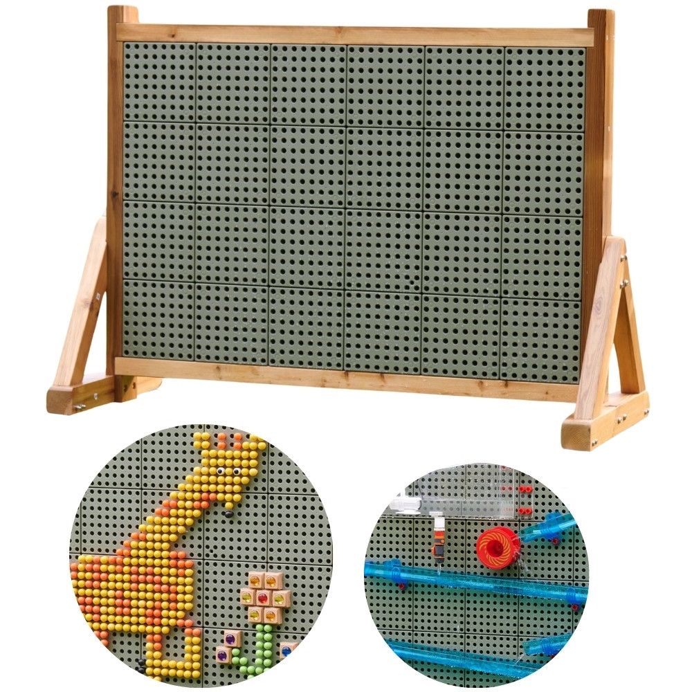 Medinė sieninė MASTERKIDZ lenta XXL „Scientific Creative STEM WALL“ lauko naudojimui