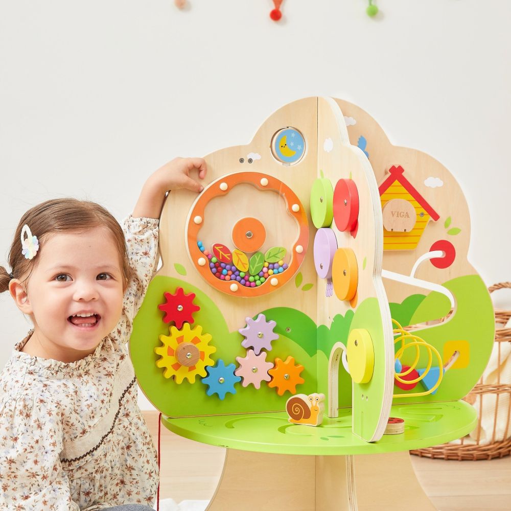 VIGA Wooden Activity Tree Music Educational Center 18m+ 