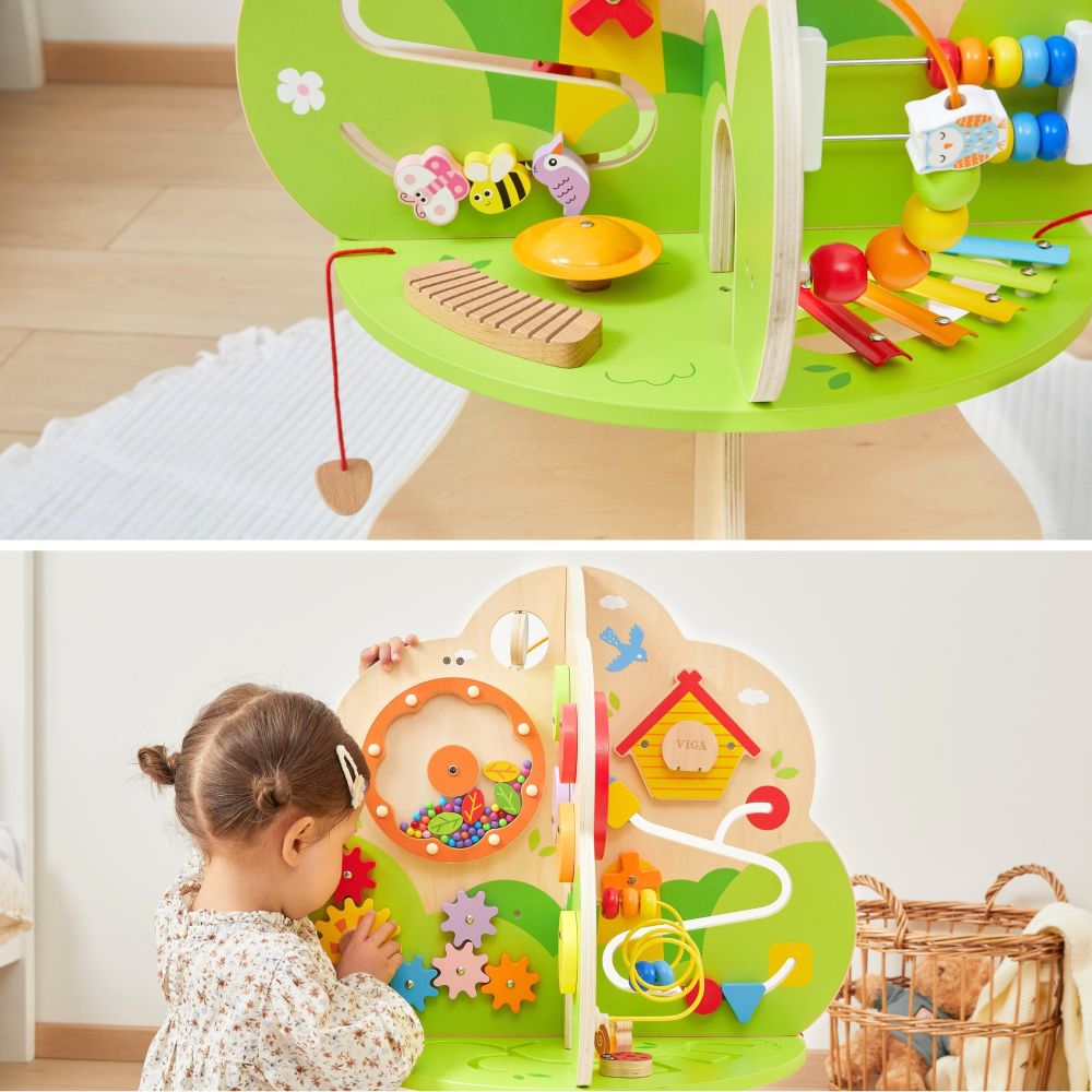 VIGA Wooden Activity Tree Music Educational Center 18m+ 
