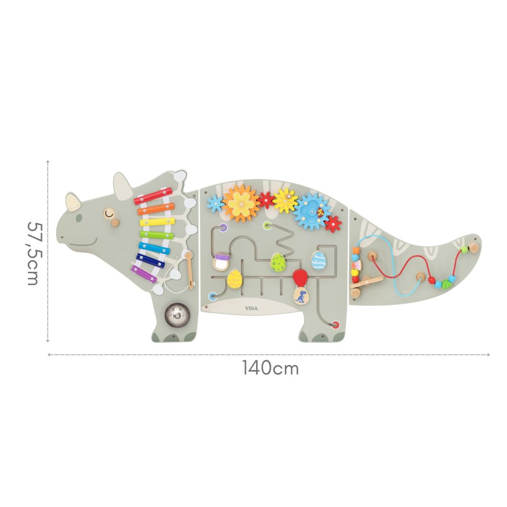 VIGA Triceratops Dinosaur Activity Wall Panel 18m+ 