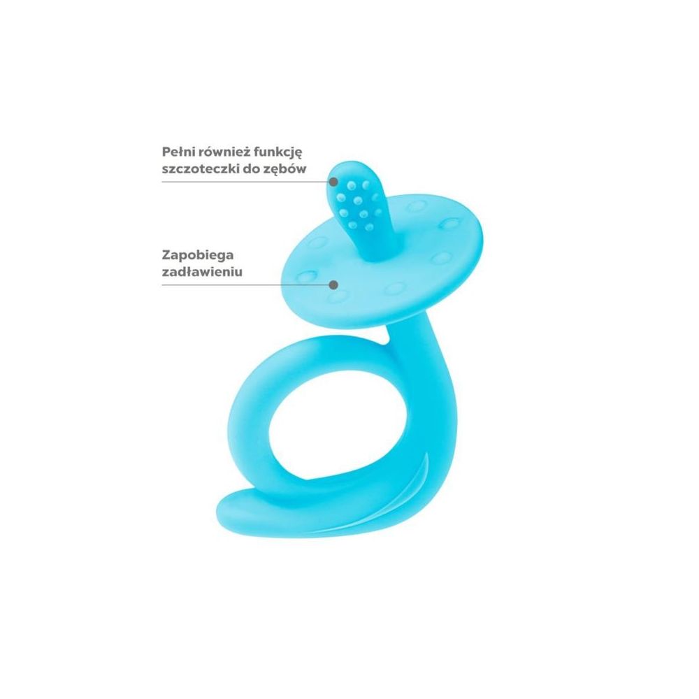A0114 GRYZAK SILIKONOWY ŚLIMAK BLUE