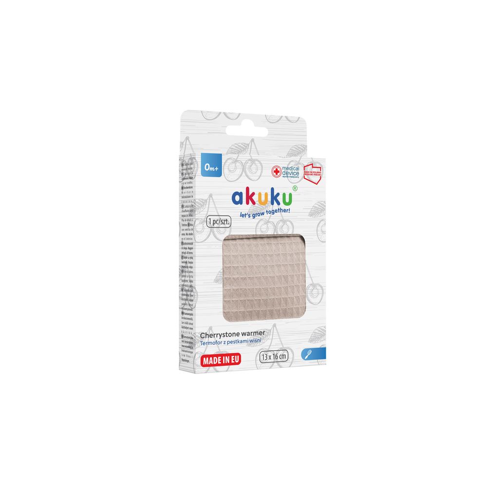 A0633 TERMOFOR PESTKI WIŚNI 13 X 16 CM BEŻ