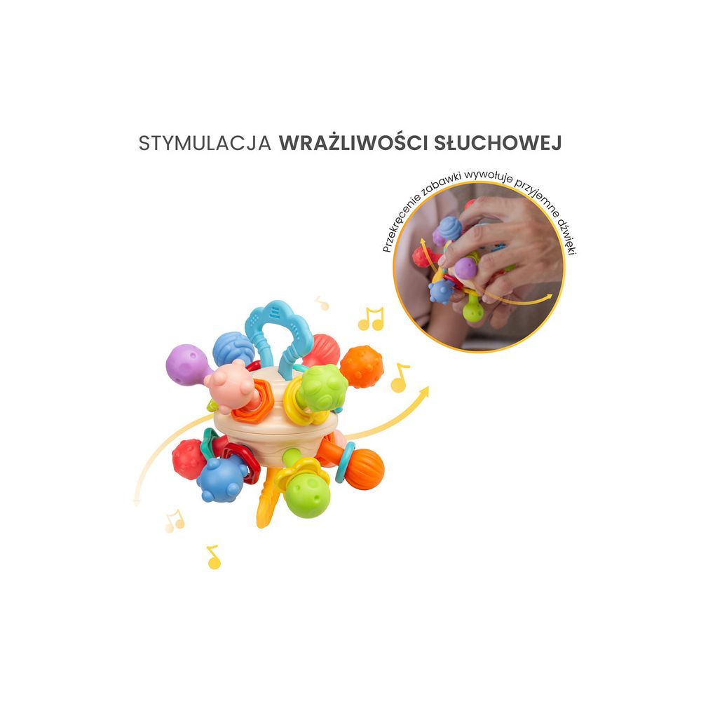 ZABAWKA EDUKACYJNA - 2W1 GRZECHOTKA I GRYZAK