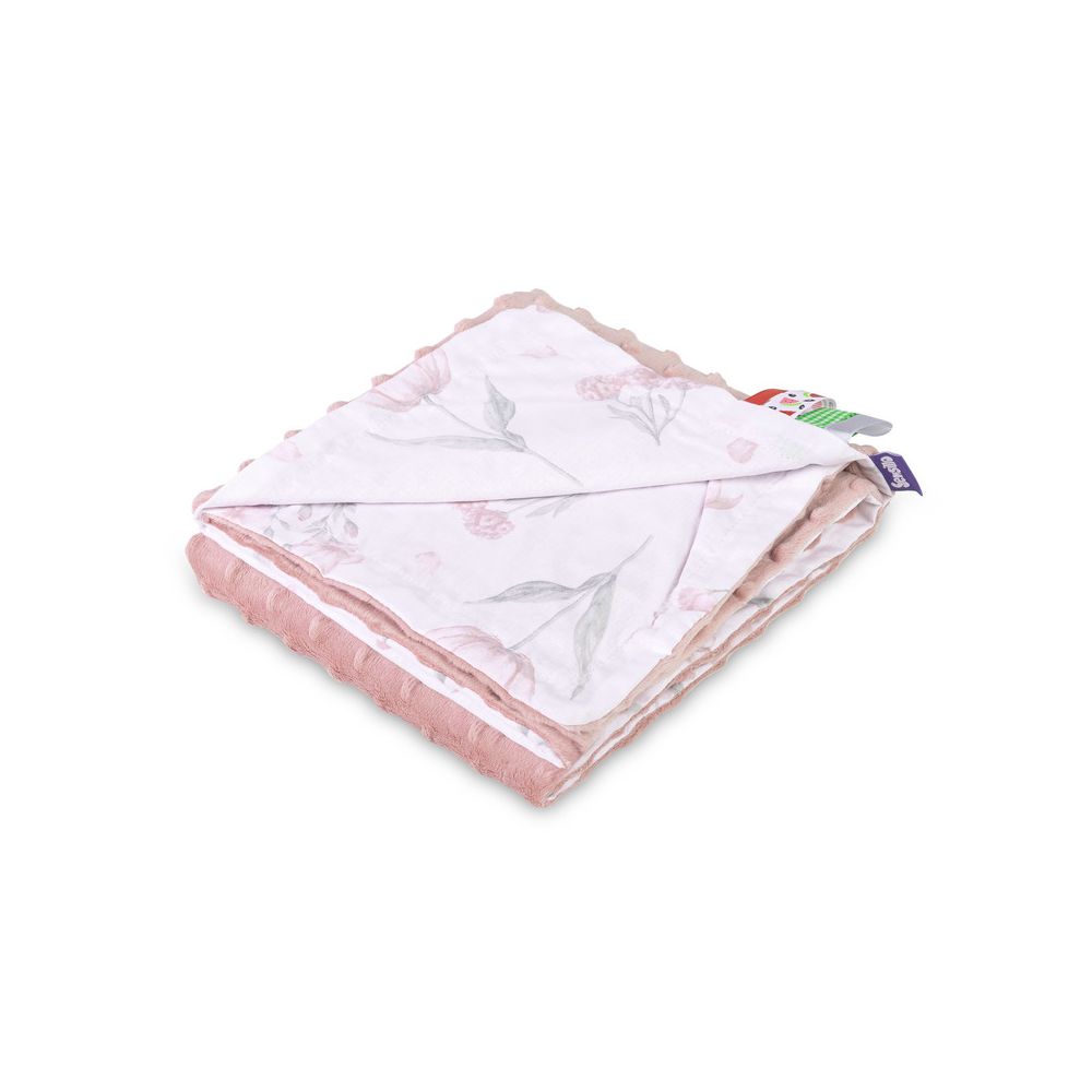 KOC MINKY 75X100 FLORI DUSTY PINK