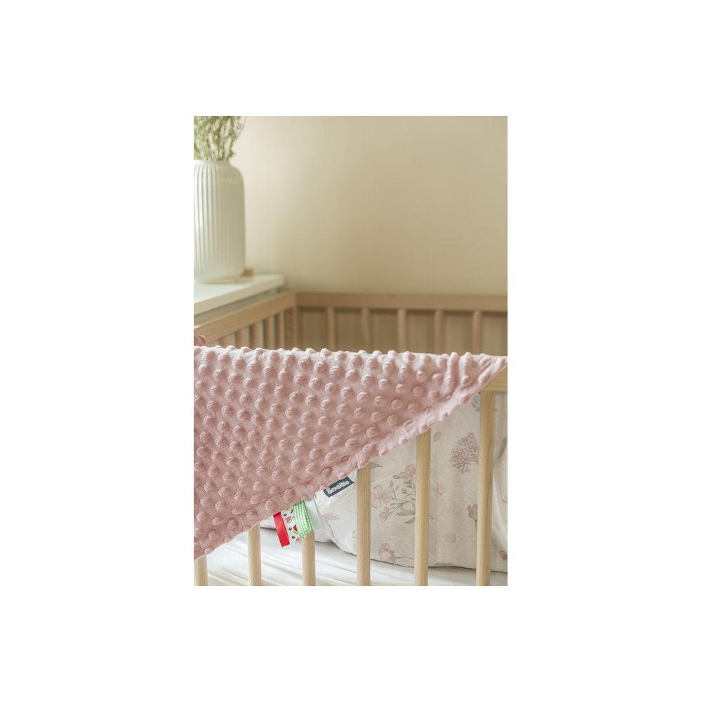 KOC MINKY 75X100 FLORI DUSTY PINK