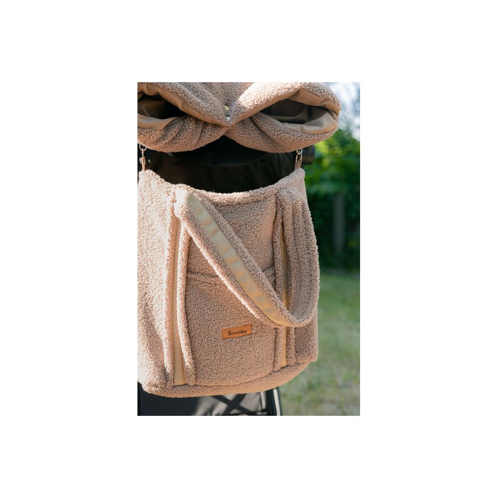 MUFKA DO WÓZKA BOUCLE DARK BEIGE
