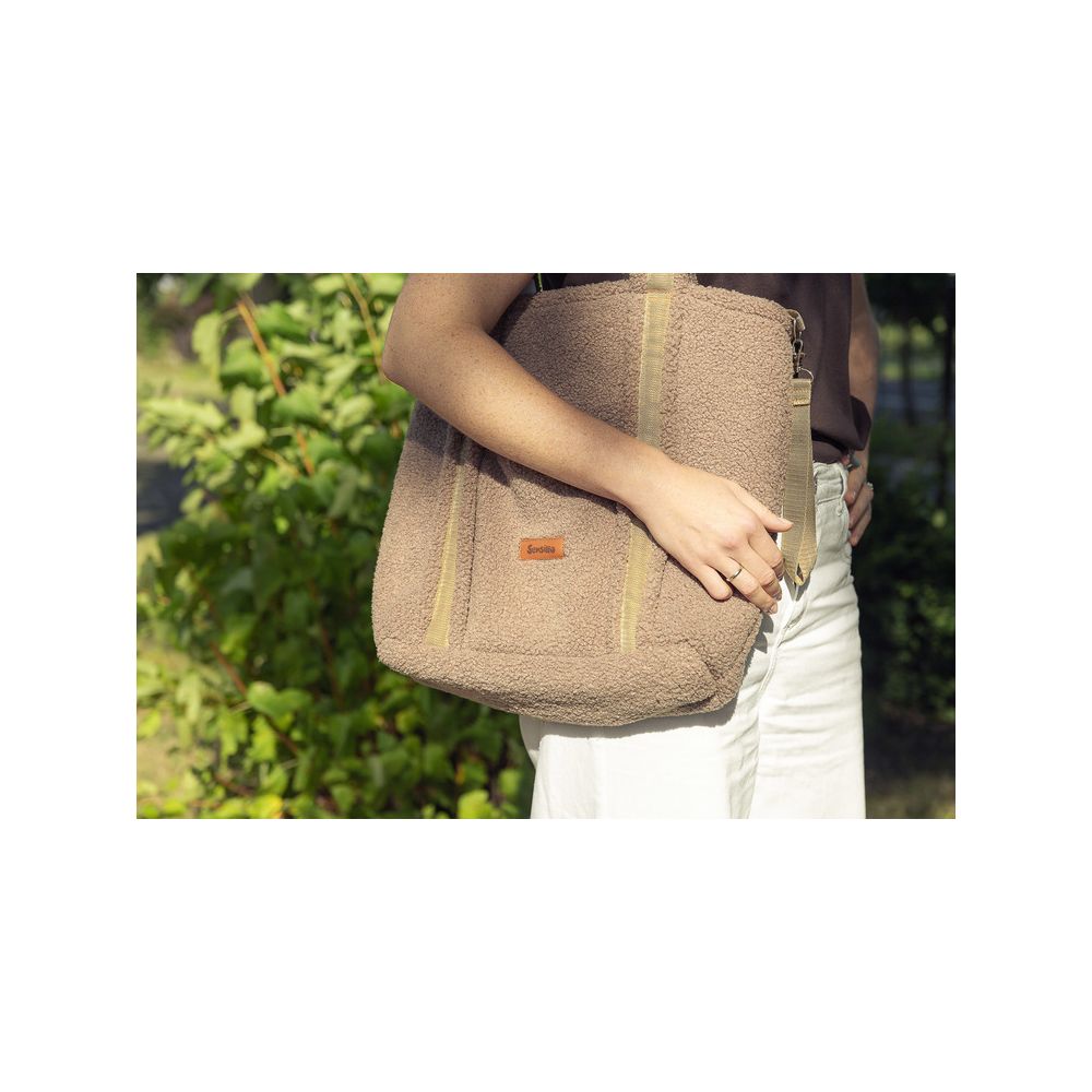 TORBA CLASSIC BOUCLE DARK BEIGE