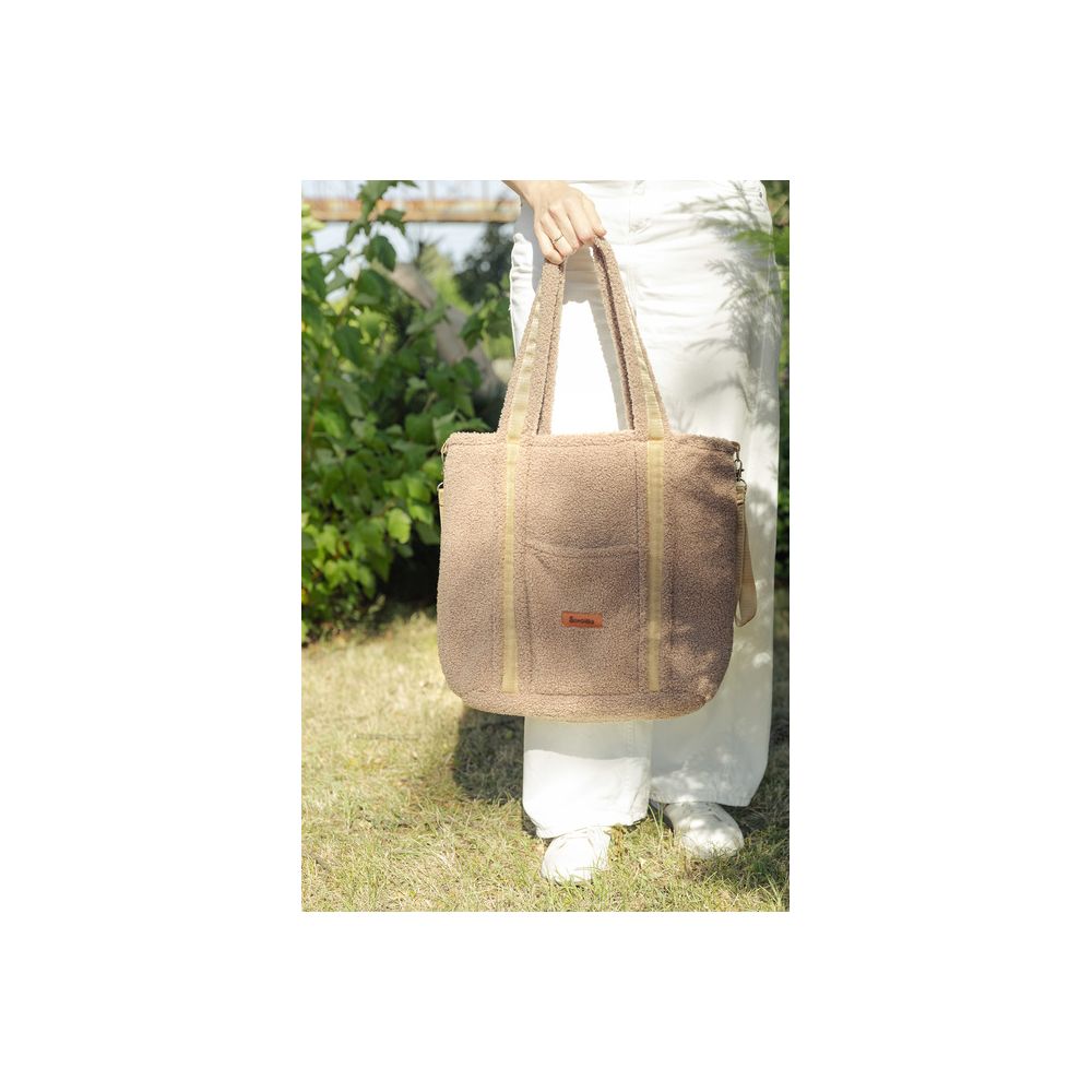 TORBA CLASSIC BOUCLE DARK BEIGE