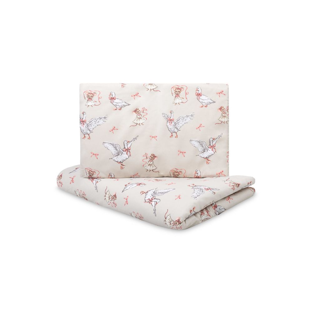 KOMPLET POŚCIELI 2 EL. BAWEŁNA GOOSE AND MOUSE 100X135
