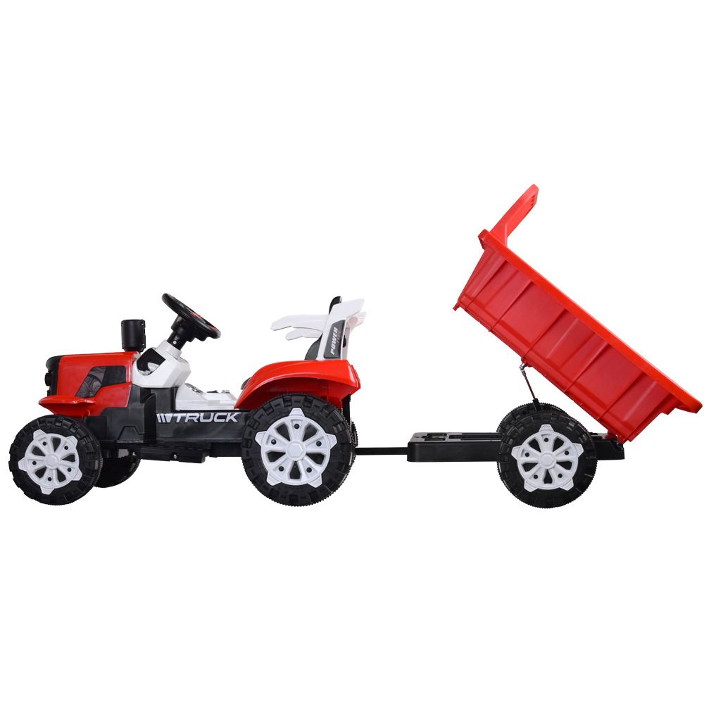 Traktor z przyczepą na akumulator świeci PA0234