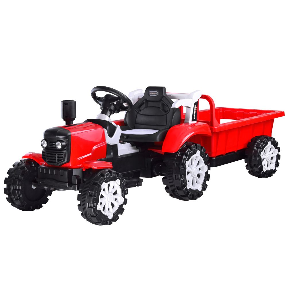 Traktor z przyczepą na akumulator świeci PA0234