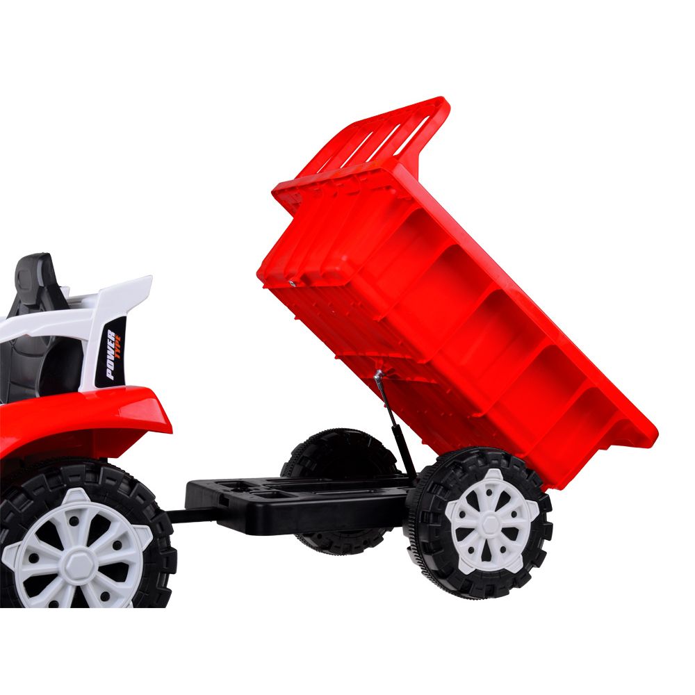 Traktor z przyczepą na akumulator świeci PA0234