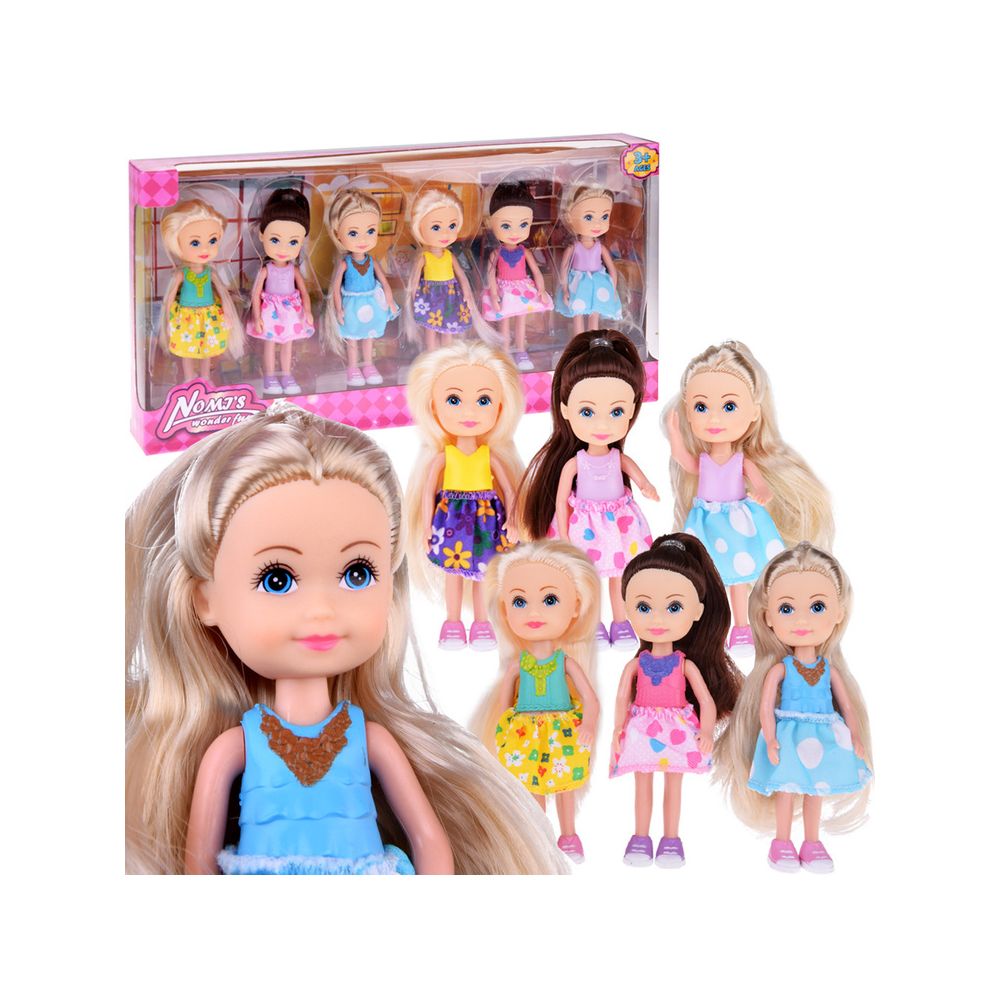 Urocze mini laleczki do zabawy Lalka 12 cm 6szt ZA4755