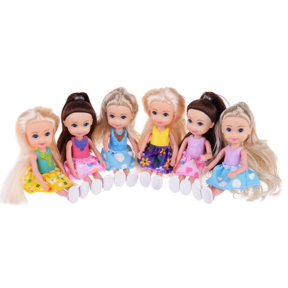Urocze mini laleczki do zabawy Lalka 12 cm 6szt ZA4755